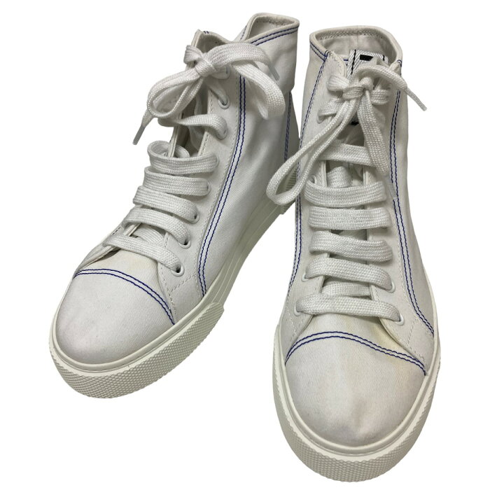 楽天市場】【中古】miu miuハイカットステッチスニーカー 5T029D  