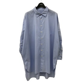 【中古】CASEY CASEYODEMANIA SHIRT オーバーサイズシャツ 16HC210 ブルー サイズ：S【価格見直し】