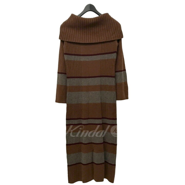 楽天市場】【中古】Her lip toCashmere-blend StripeKnit Dress 