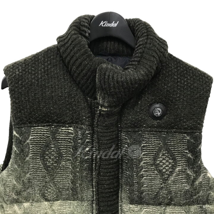 楽天市場】【中古】DIESEL グラデーションケーブルニットダウン 