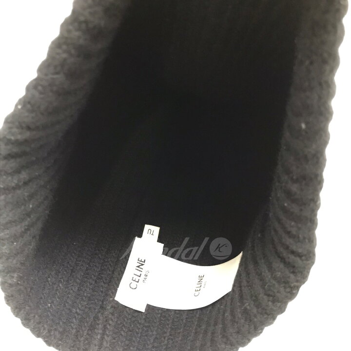 楽天市場】【中古】CELINE 「イニシャル入り ニット帽／リブ編みウール 