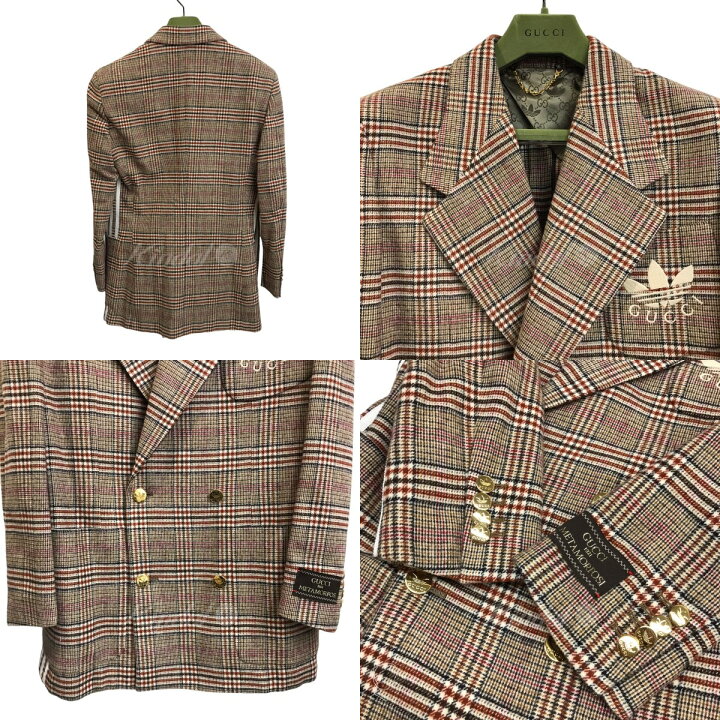 楽天市場】【中古】GUCCI×adidas22AW ウールフォーマルジャケット 