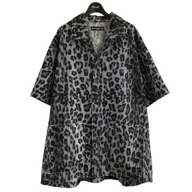 【中古】mastermind japansample ｢Logo Leopard Print Shirt｣ベロアシャツ グレー サイズ：XL【価格見直し】