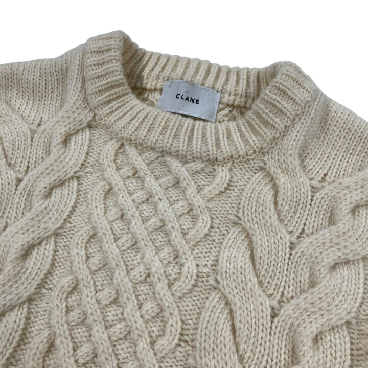 楽天市場】【中古】CLANE 「CABLE PUFF KNIT TOPS」 ケーブルニット 