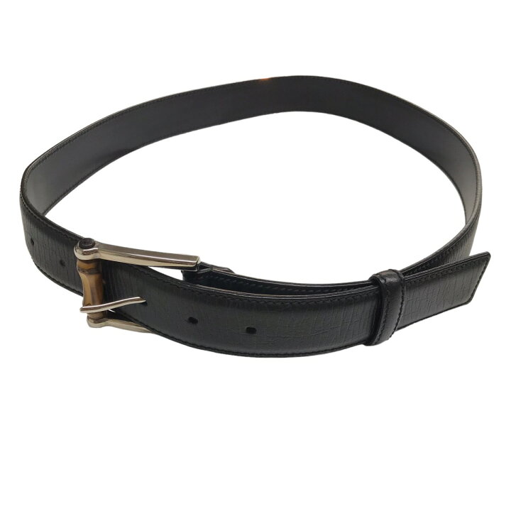 楽天市場】【中古】GUCCI レザーベルト ブラック サイズ：95・38 