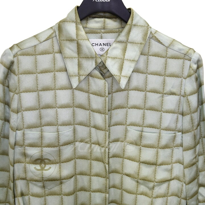 楽天市場】【中古】CHANEL ベルト付 シルク比翼シャツワンピース 00A 