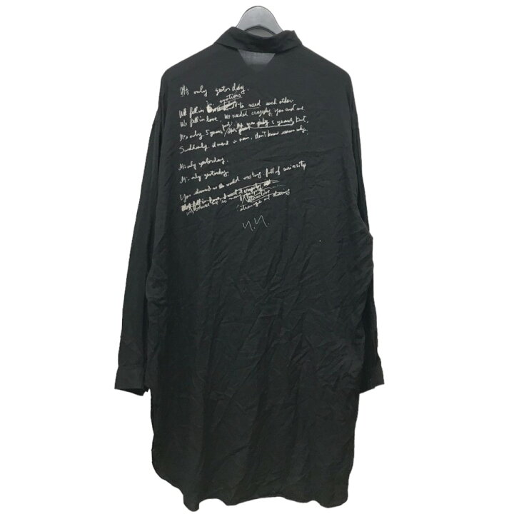 Yohji Yamamoto POUR HOMME リリックプリントシャツ3 