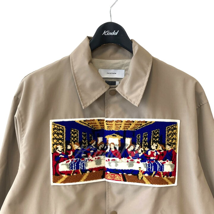 楽天市場】【中古】FACETASM LAST SUPPER COACH JACKET カーキ サイズ 
