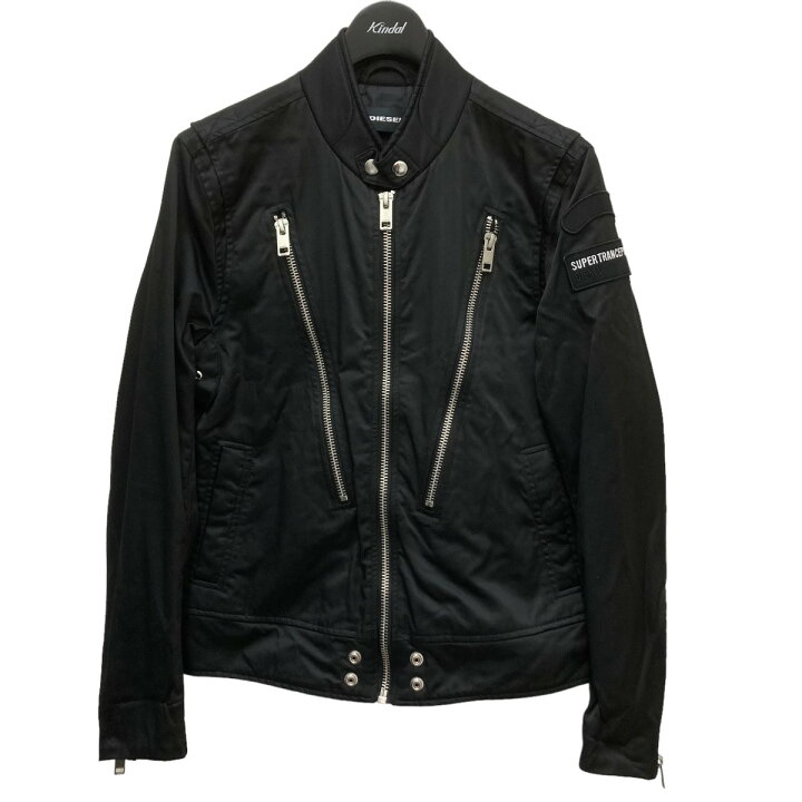 楽天市場】【中古】DIESEL ナイロンシングルライダース ブラック 