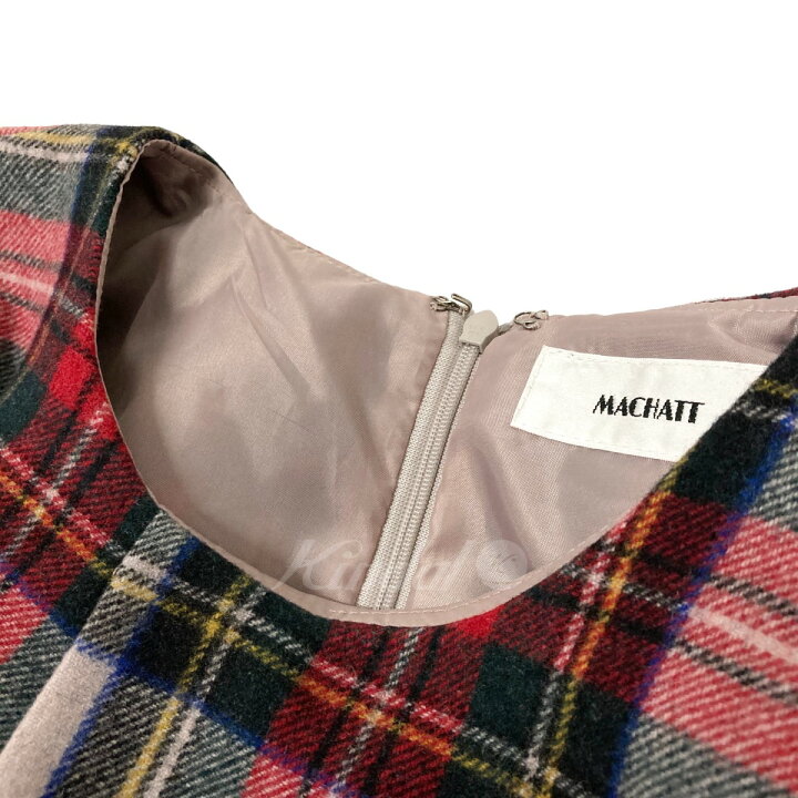 楽天市場】【中古】machatt チェックワンピース M-18-AW-07 レッド  