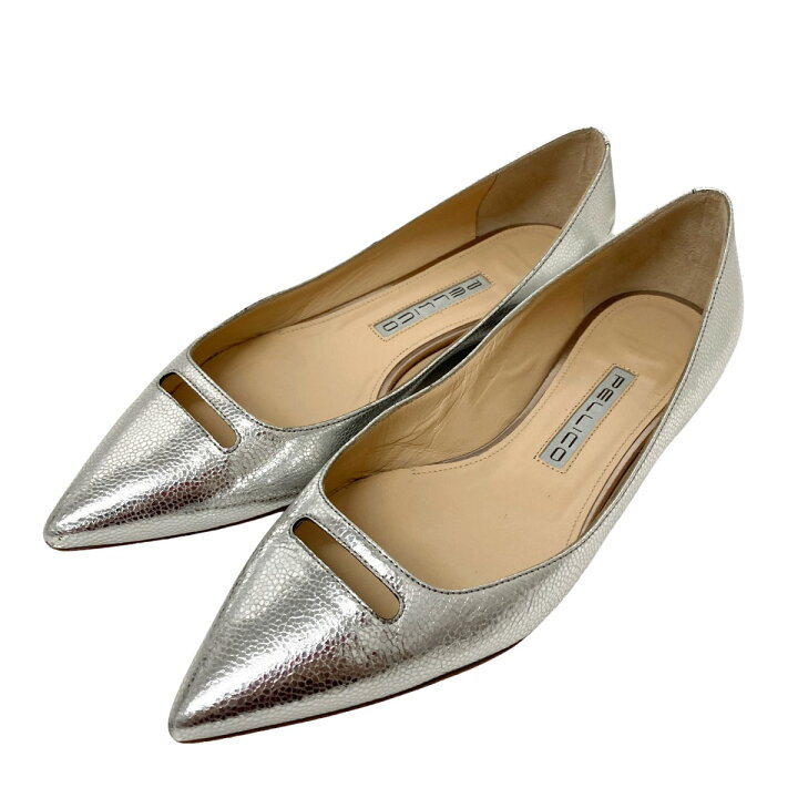 楽天市場】【中古】PELLICO ANDREA フラットシューズ シルバー サイズ  