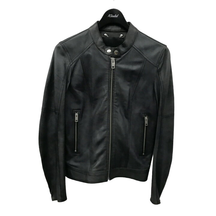 楽天市場】【中古】DIESEL ラムレザー シングルライダースジャケット 