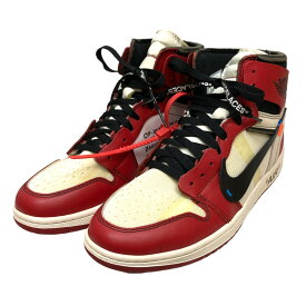 【中古】NIKE × OFF WHITE「THE：10 AIR JORDAN 1」スニーカー レッド×ホワイト サイズ：28cm【価格見直し】