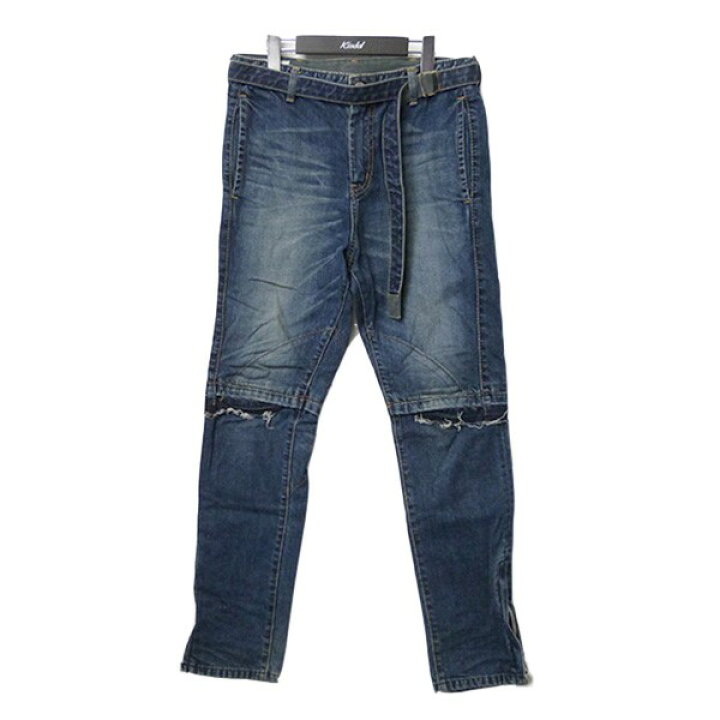 楽天市場】【中古】sacai 2018AW ベルト付き裾ZIPダメージデニムパンツ 