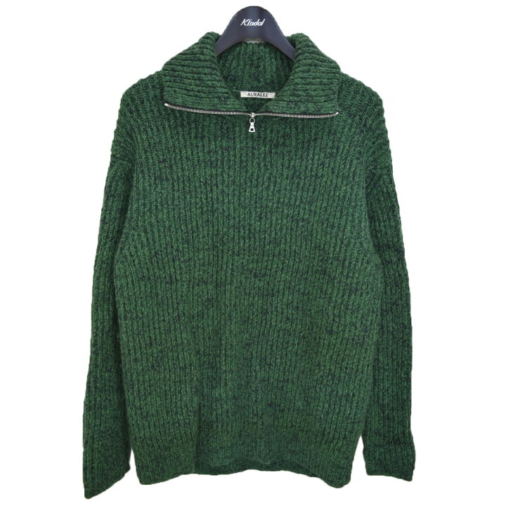 楽天市場】【中古】AURALEEWOOL BABY ALPACA MIX RIB KINT ZIP TURTLE 