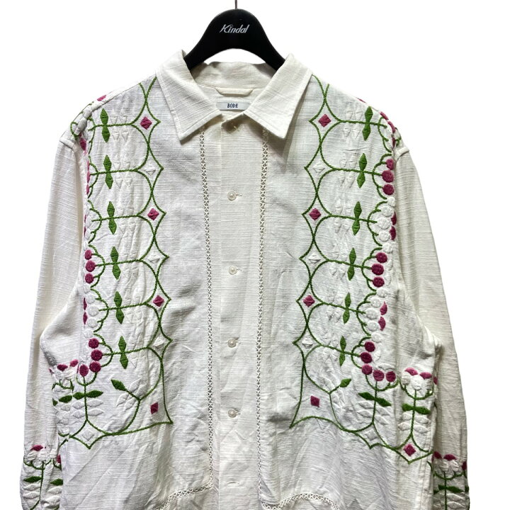 楽天市場】【中古】BODE コットンエンブロイダリー刺繍シャツ ホワイト 