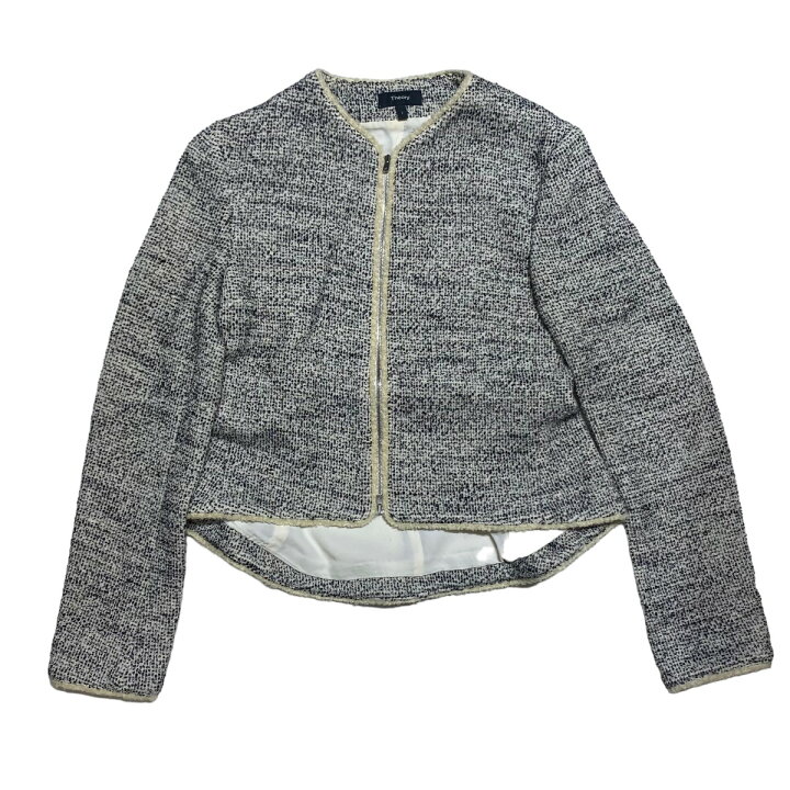 楽天市場】【中古】Theory ノーカラージャケット ホワイト サイズ：2 