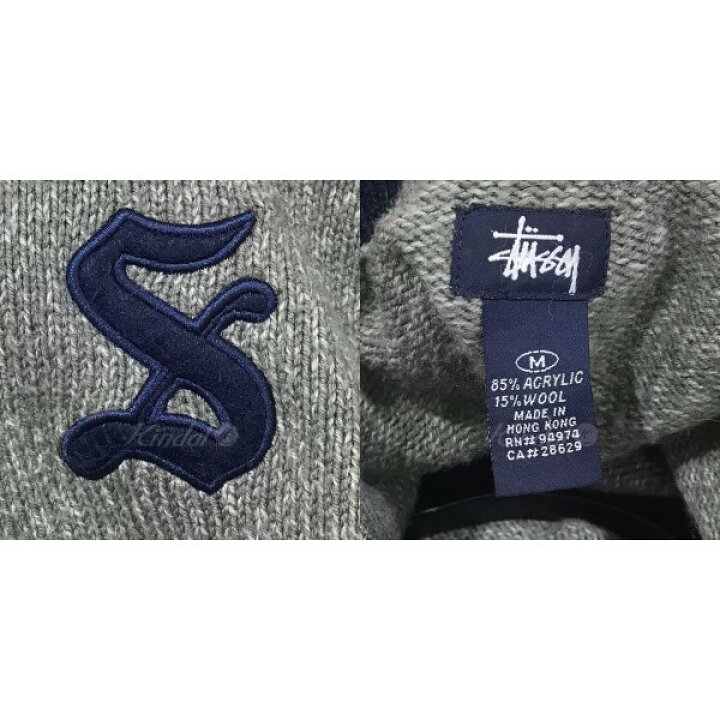 楽天市場】【中古】Stussy 90s ジップアップニットカーディガン 香港製  