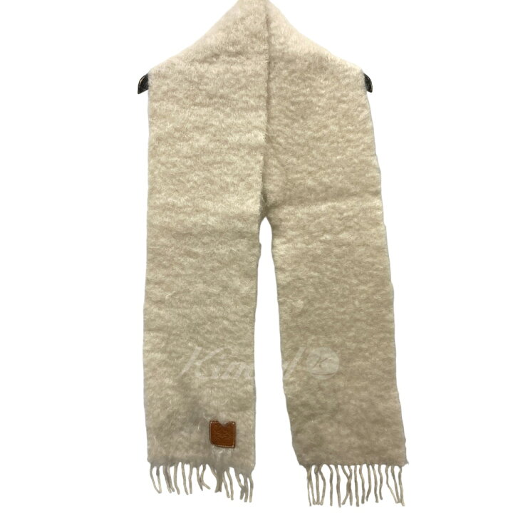 楽天市場】【中古】LOEWE ウールモヘアマフラー アイボリー  