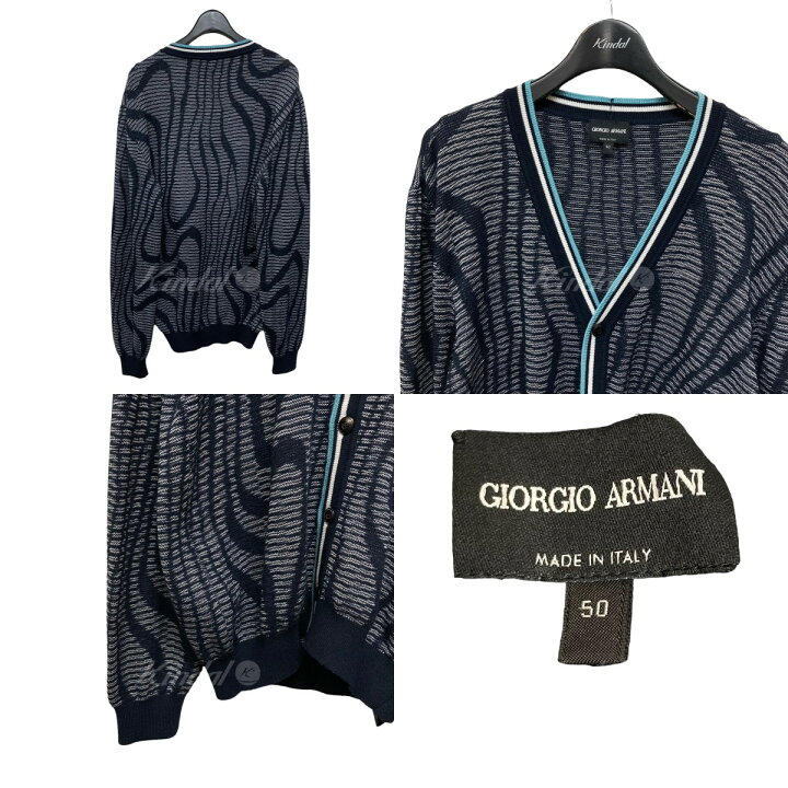 楽天市場】【中古】GIORGIO ARMANI カーディガン ネイビー サイズ：50 