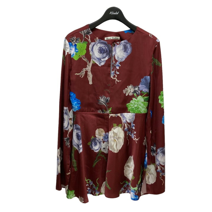 楽天市場】【中古】ACNE STUDIOS花柄バックシャンブラウス ワイン 
