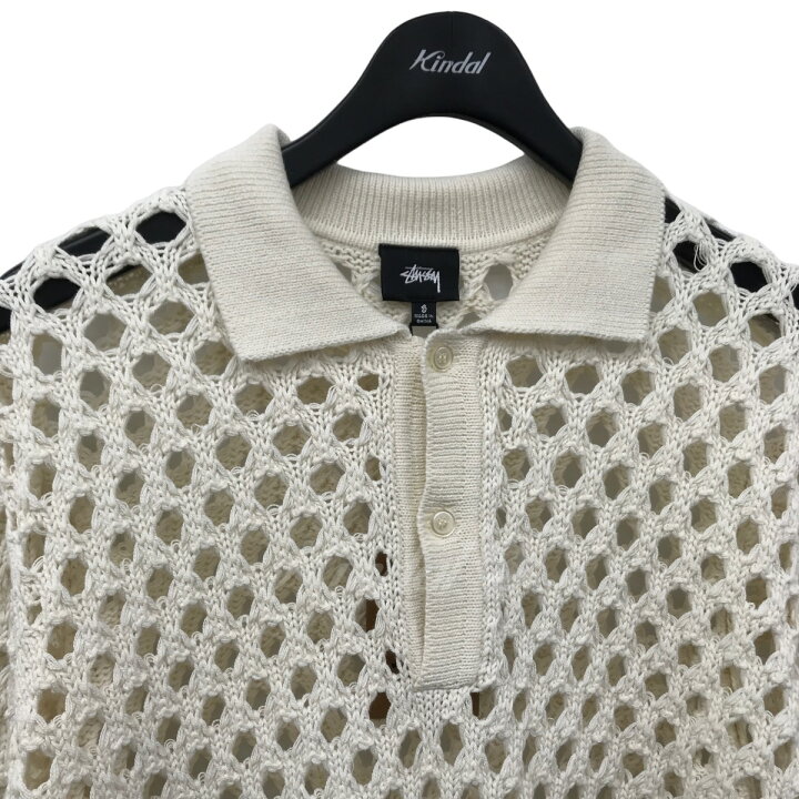 楽天市場】【中古】Stussy Big Mesh Polo Sweater メッシュポロシャツ 