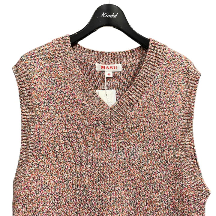 楽天市場】【中古】MASU「MELANGE V-NECK VEST」ニットベスト ピンク 