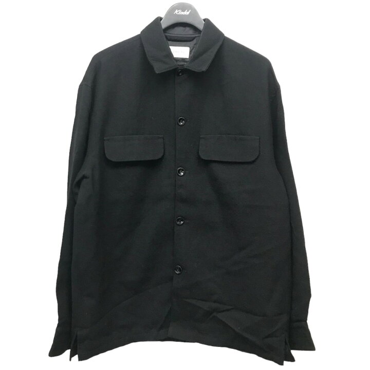 楽天市場】【中古】LEMAIRE ウールシャツジャケット ブラック サイズ 