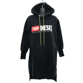 【中古】DIESEL裏起毛パーカーワンピース ブラック サイズ：XS【価格見直し】