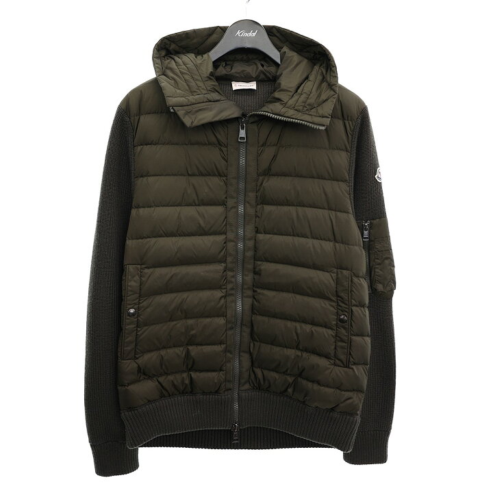 楽天市場】【中古】MONCLER ニット切替フーデッドダウンジャケット 