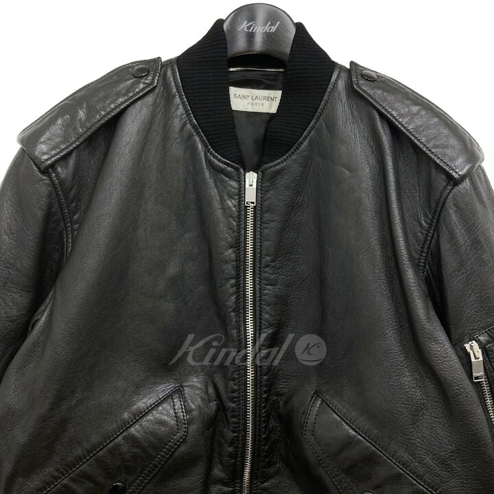 楽天市場】【中古】SAINT LAURENT PARIS ラムレザーボンバージャケット 