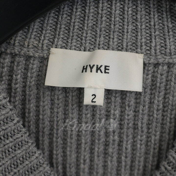 楽天市場】【中古】HYKE リブクルーネックセーター RIB CREWNECK 
