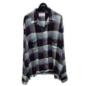 【中古】UNUSED　×SUGARHILL omble open coller shirt 長袖シャツ ブラウン サイズ：2 【240923】（アンユーズド）