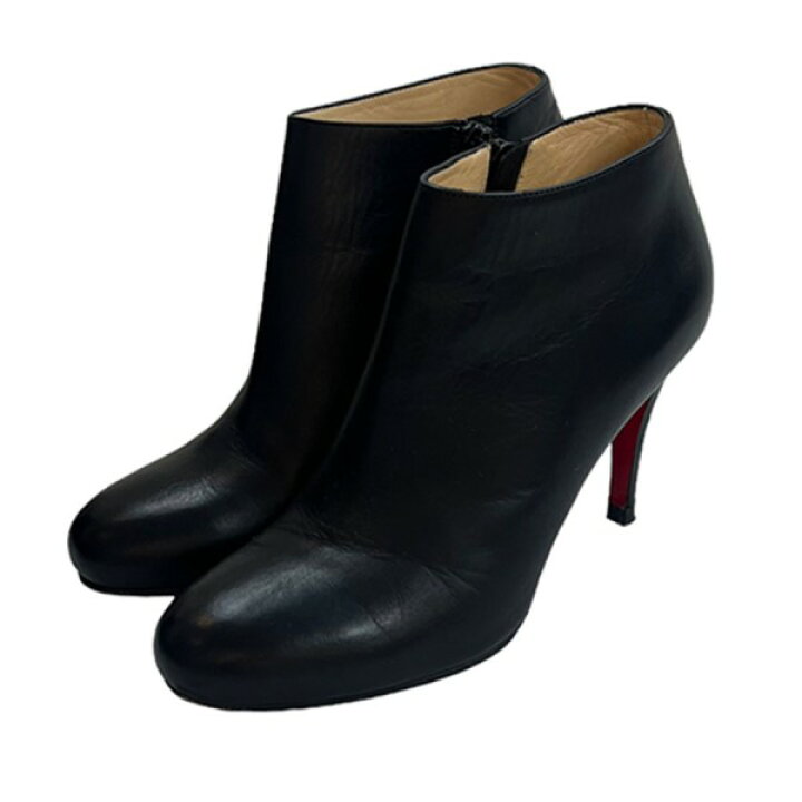 楽天市場】【中古】CHRISTIAN LOUBOUTIN レザー ショート ブーツ 