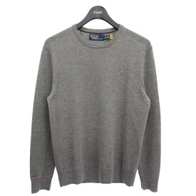 【中古】POLO RALPH LAURENクルーネックニットセーター グレー サイズ：XS【価格見直し】