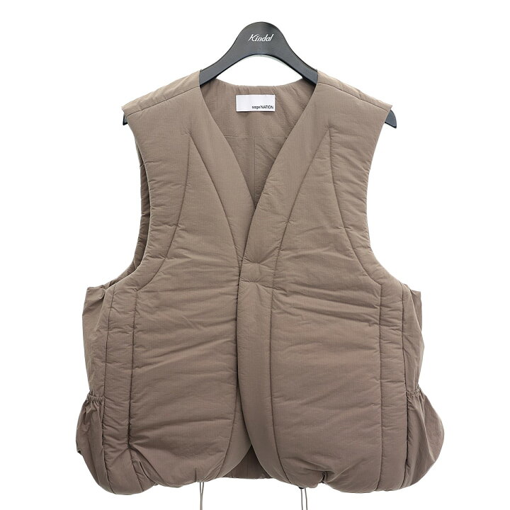 楽天市場】【中古】SAGE NATION中綿ベスト BODY GILET カーキベージュ 