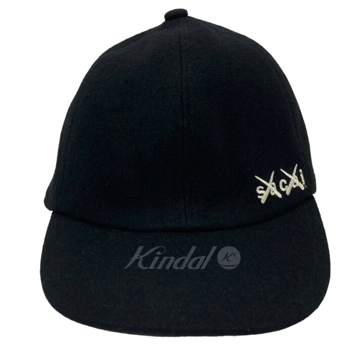 楽天市場】【中古】sacai × KAWS メルトンキャップ ブラック サイズ：3 