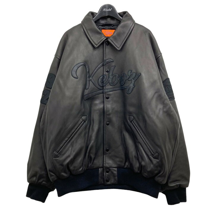 楽天市場】【中古】KEBOZ ｢LEATHER VARSITY JACKET｣レザーヴァー 