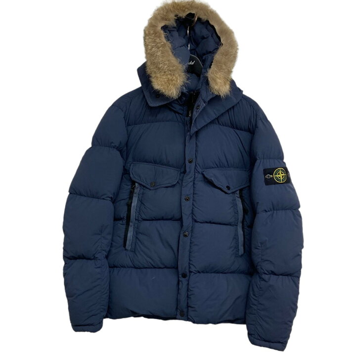 楽天市場】【中古】STONE ISLANDダウンジャケット ネイビー サイズ：L 