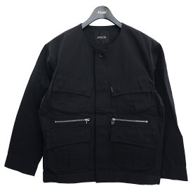 【中古】JIVELTAコットンナイロンカラーレスジャケット　JM20S-JK2 ブラック サイズ：L【価格見直し】
