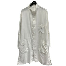 【中古】YOHJI YAMAMOTO pour homme23SS シャツコートフロントマージン HZ-B74-047 ホワイト サイズ：1【価格見直し】