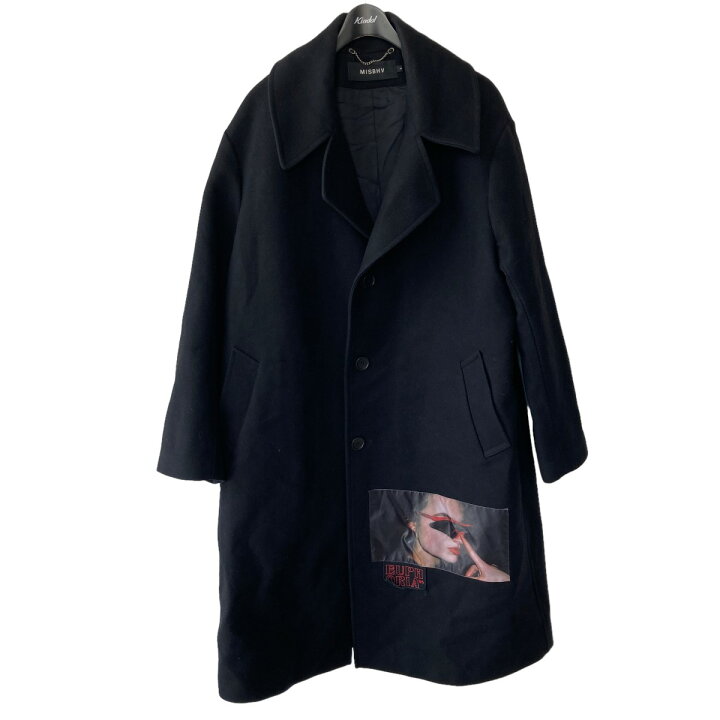 楽天市場】【中古】MISBIHV フォトパッチ チェスターコート ブラック 