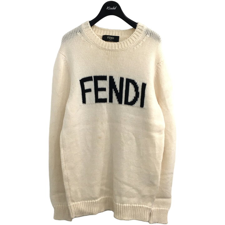 楽天市場】【中古】FENDIロゴニット ホワイト サイズ：50【価格見直し 