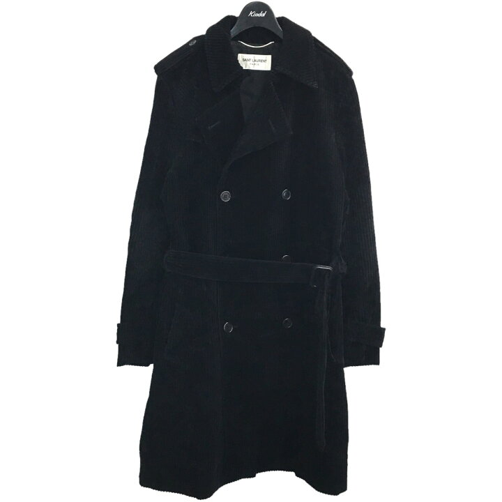 楽天市場】【中古】SAINT LAURENT PARISコーデュロイトレンチコート 