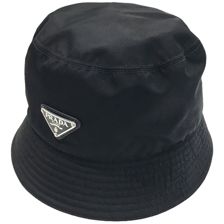 楽天市場】【中古】PRADA Re-Nylonバケットハット ブラック サイズ：L  