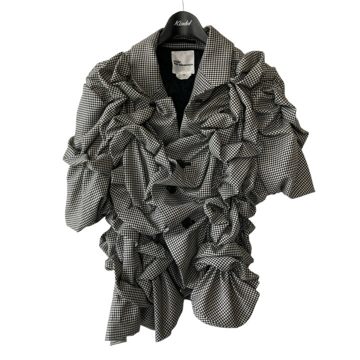 楽天市場】【中古】noir kei ninomiya 23SS 千鳥柄 フリルジャケット 
