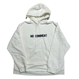 【中古】BALENCIAGA2022SS NO COMMENT HOODIE プルオーバーパーカー ホワイト サイズ：2【価格見直し】