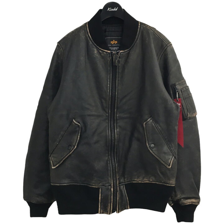 楽天市場】【中古】ALPHA 「MA1 SHEEP SKIN」ヴィンテージ加工レザーMA 