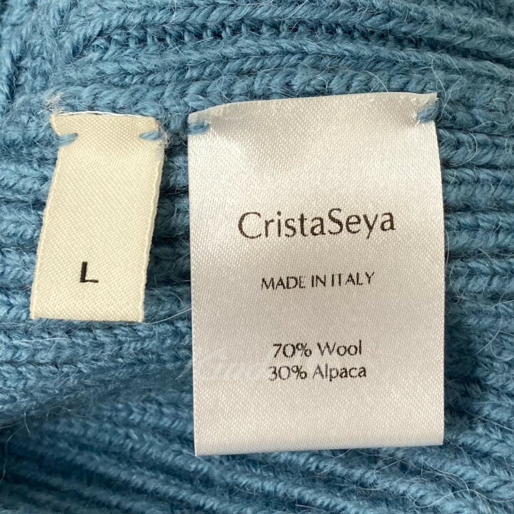 楽天市場】【中古】CristaSeya ウールアルパカ ニット ブルー サイズ 