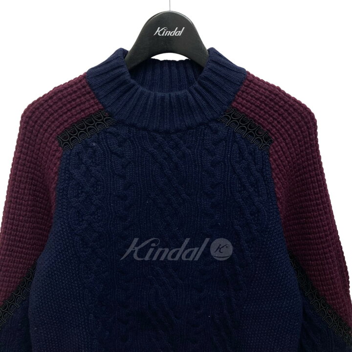 楽天市場】【中古】sacai16AW バイカラーケーブルニット 16-02786 